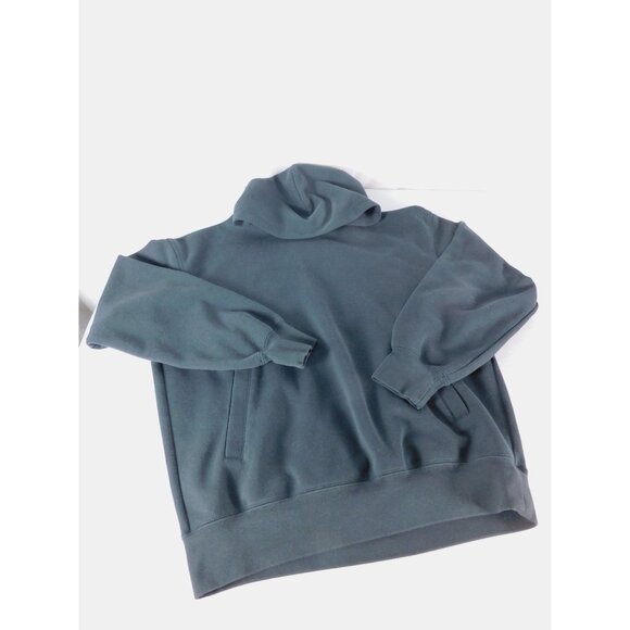 Uniqlo Other - Uniqlo Hoodie Mens Small Green Pullover Fleece Hooded Pockets Tagless High Neck